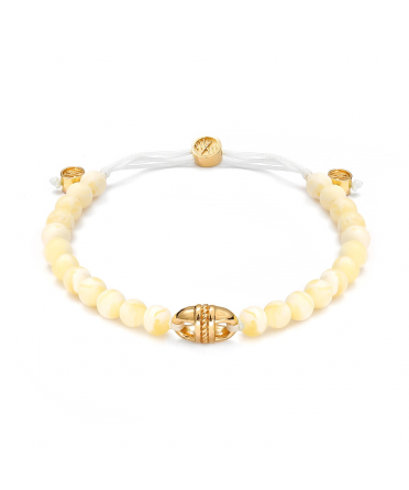 Baltique uni-link rope marble amber bracelet - 1