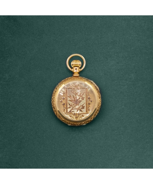 Gold decorative Elign pocket watch 19th century - 3
