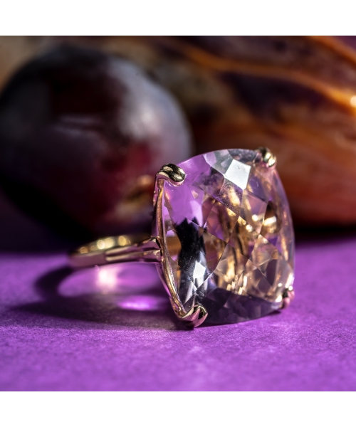 Gold Dolce Vita ring with amethyst - 6
