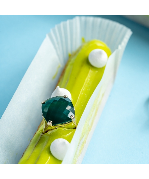 Gold Dolce Vita ring with green onyx - 6