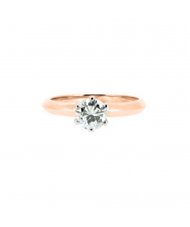 Gold engagement 0,50 ct GIA diamond ring Syncret Classy - 1