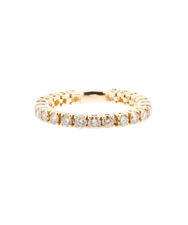 Gold flexible Fancy Brown diamond ring - 1