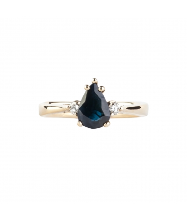 Sapphire and diamond ring - 1