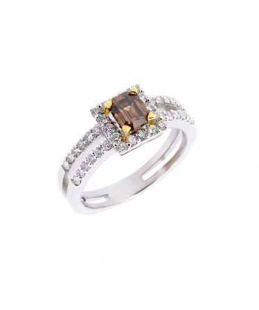 Fancy brown diamond ring - 1