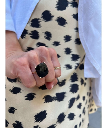 Gold Dolce Vita ring with black onyx - 8
