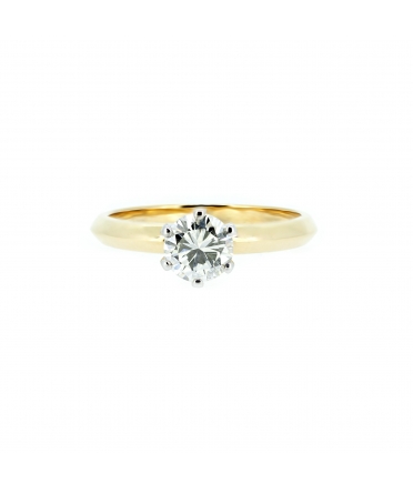 Gold engagement ring with 0,75 ct diamond Syncret Classy - 1