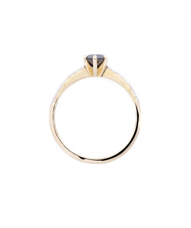 Black diamond engagement ring - 3