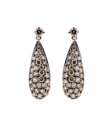 Champagne diamond earrings - 1