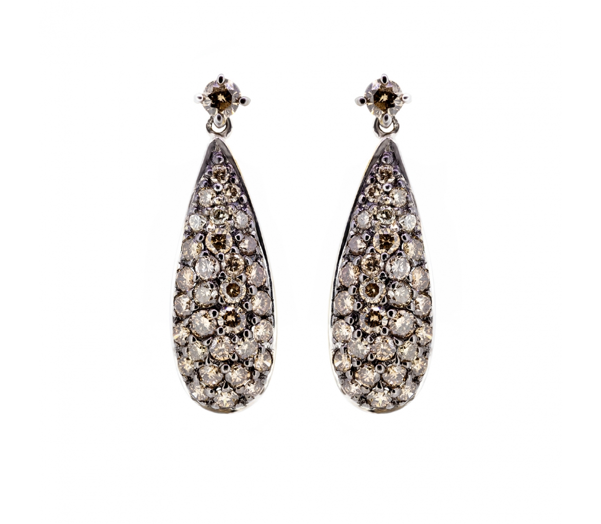 Champagne diamond earrings - 1