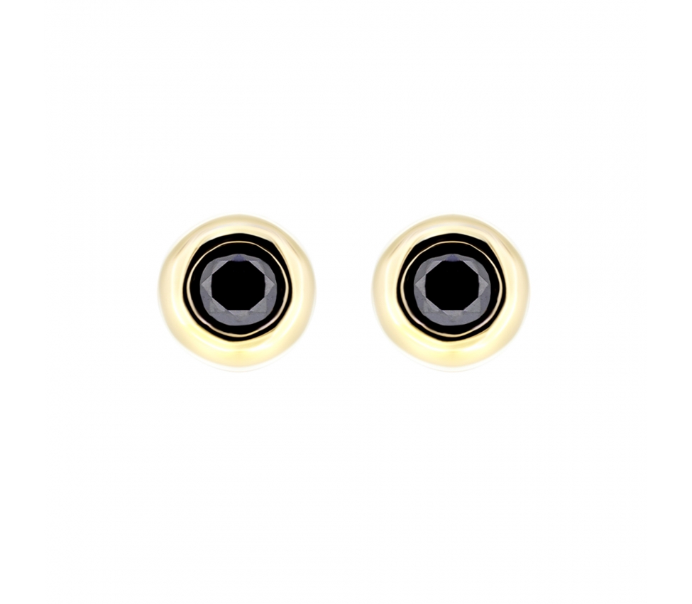 Black diamond earrings studs - 1
