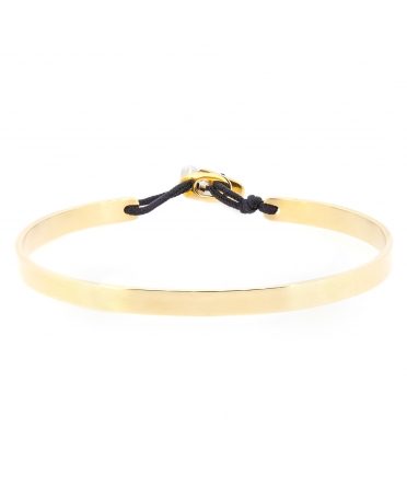 Gold bracelet with adjustable clasp - 1