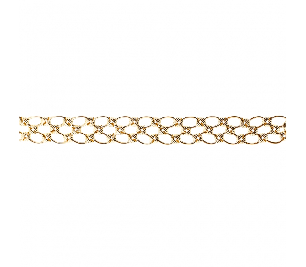 Gold bracelet with oval links - 1