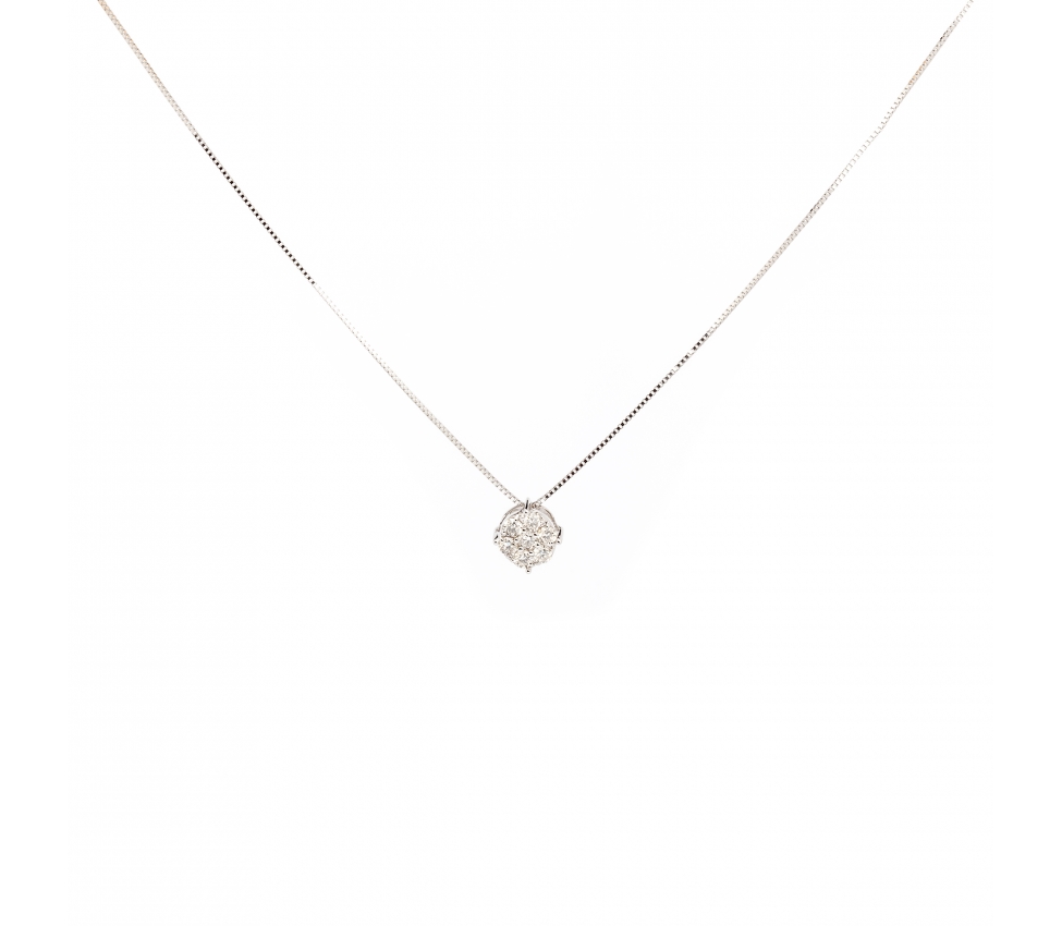Gold diamond necklace - 1