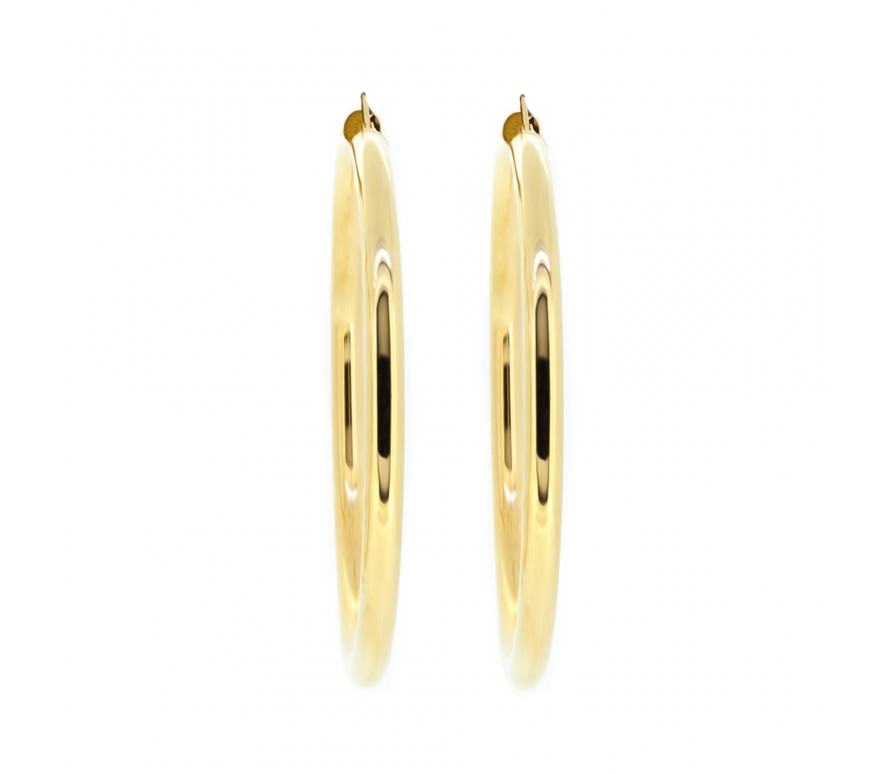 Gold hoop earrings - 1