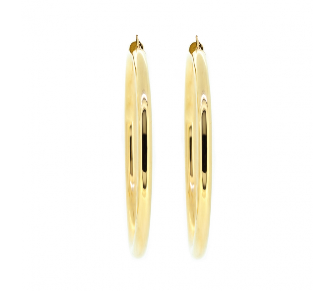 Gold hoop earrings - 1