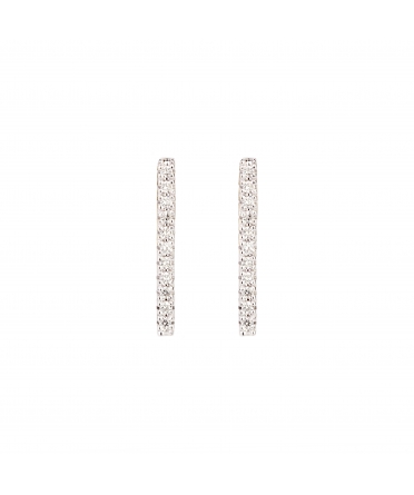 Gold Minimal stud earrings with diamonds - 1
