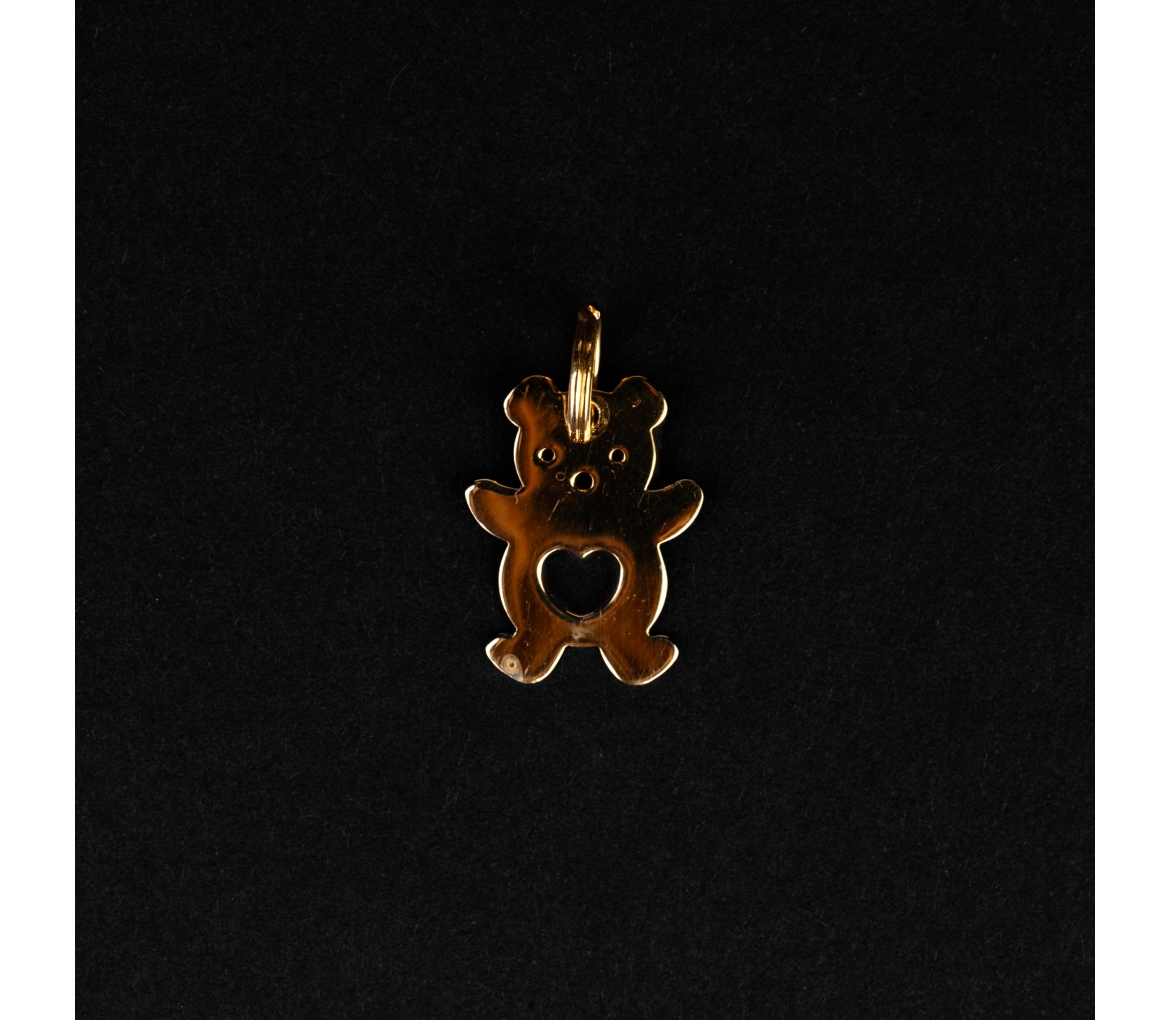 Gold vintage pendant teddy bear - 1
