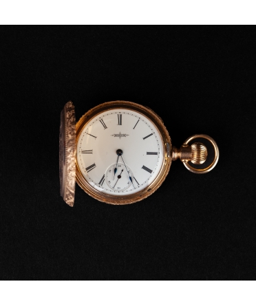 Gold decorative Elign pocket watch 19th century - 1