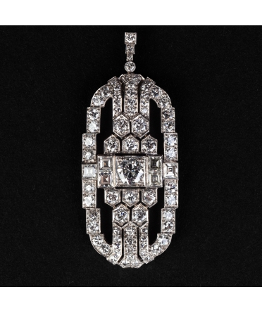Art Deco Diamond Pendant - 1