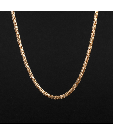 Gold vintage byzantine chain 64 cm - 1
