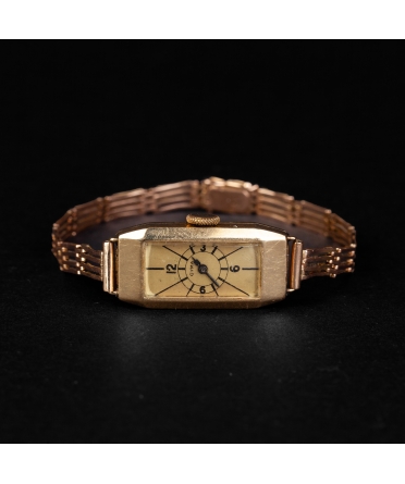 Złoty zegarek CYMA, Art Deco, lata 30-te, Szwajcaria - 1