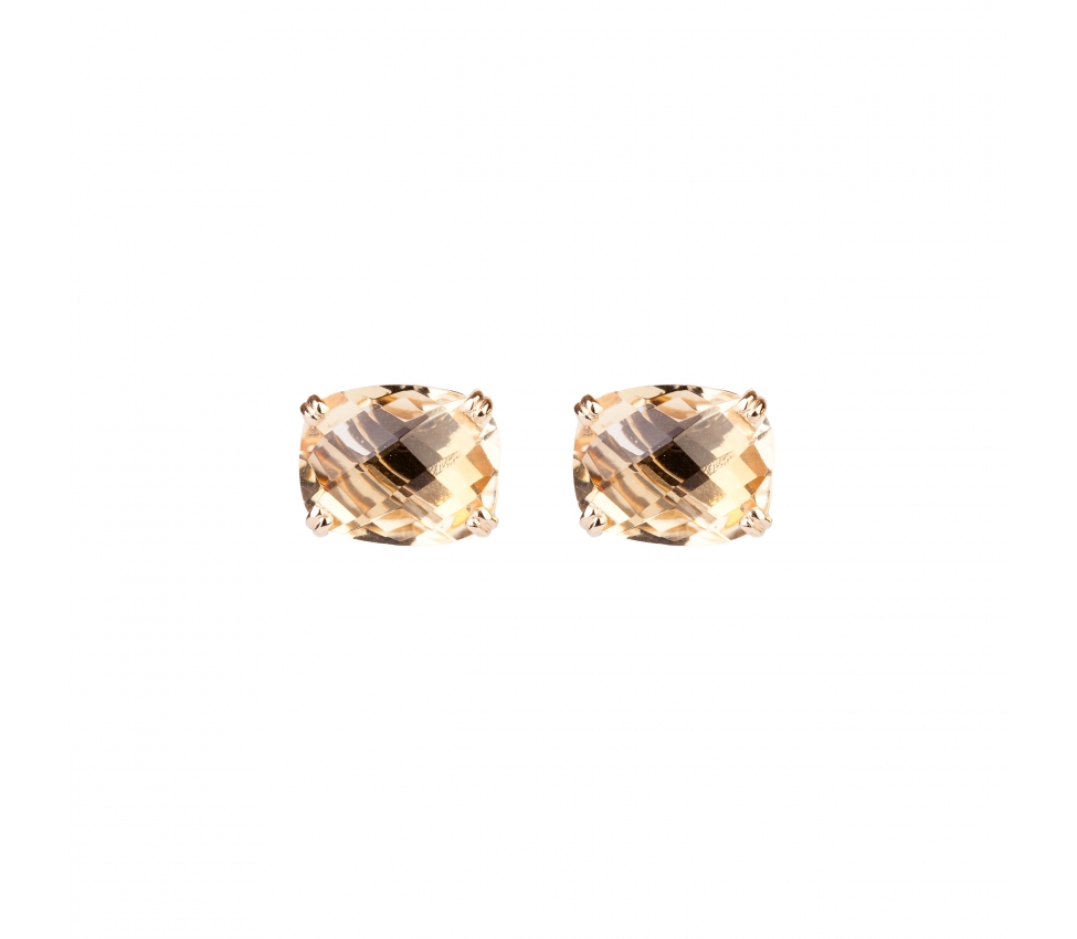 Gold Dolce Vita earrings with citrine - 1