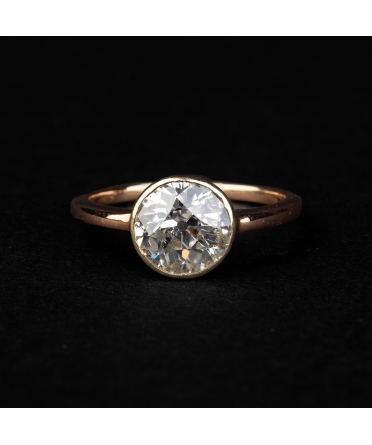 Gold diamond ring half of 20th century - 1