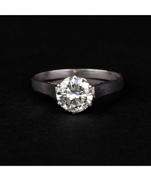 Platinum d1,5 ct diamond ring - 1
