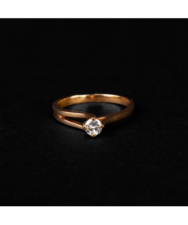 Gold ring with diamond from the 2nd half of the 20th century, Paris - 2