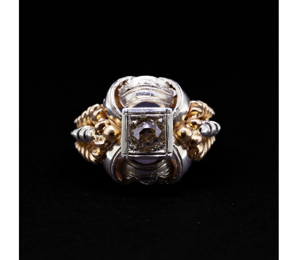 Złoty pierścionek z diamentem, II połowa XX wieku - 1